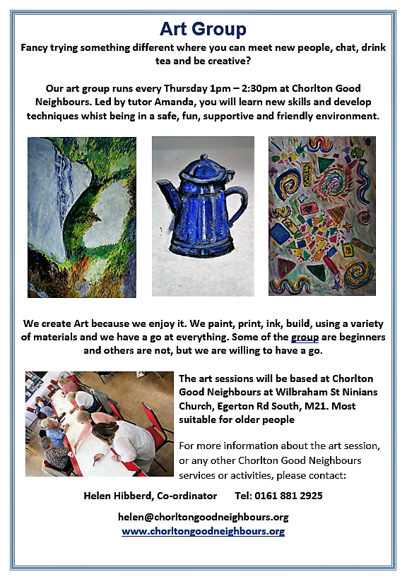 Chorlton Good Neighbours - Art Session Poster